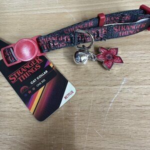 NWT, Stranger Things, Adult Cat Collar w/Charm and Bell, Matching Kitten Collar